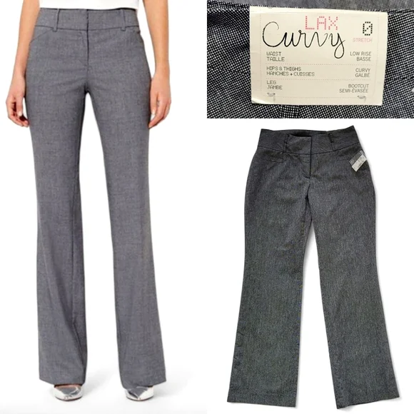 Grey Low Rise Bootcut Pants - Picture 1 of 14